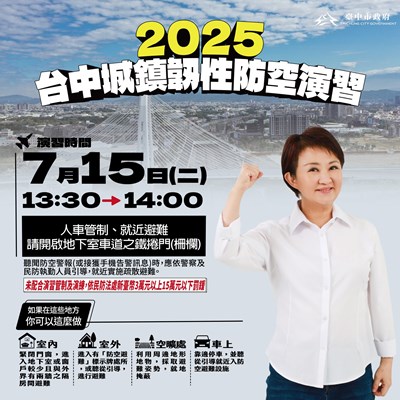 2025台中城鎮韌性防空演習